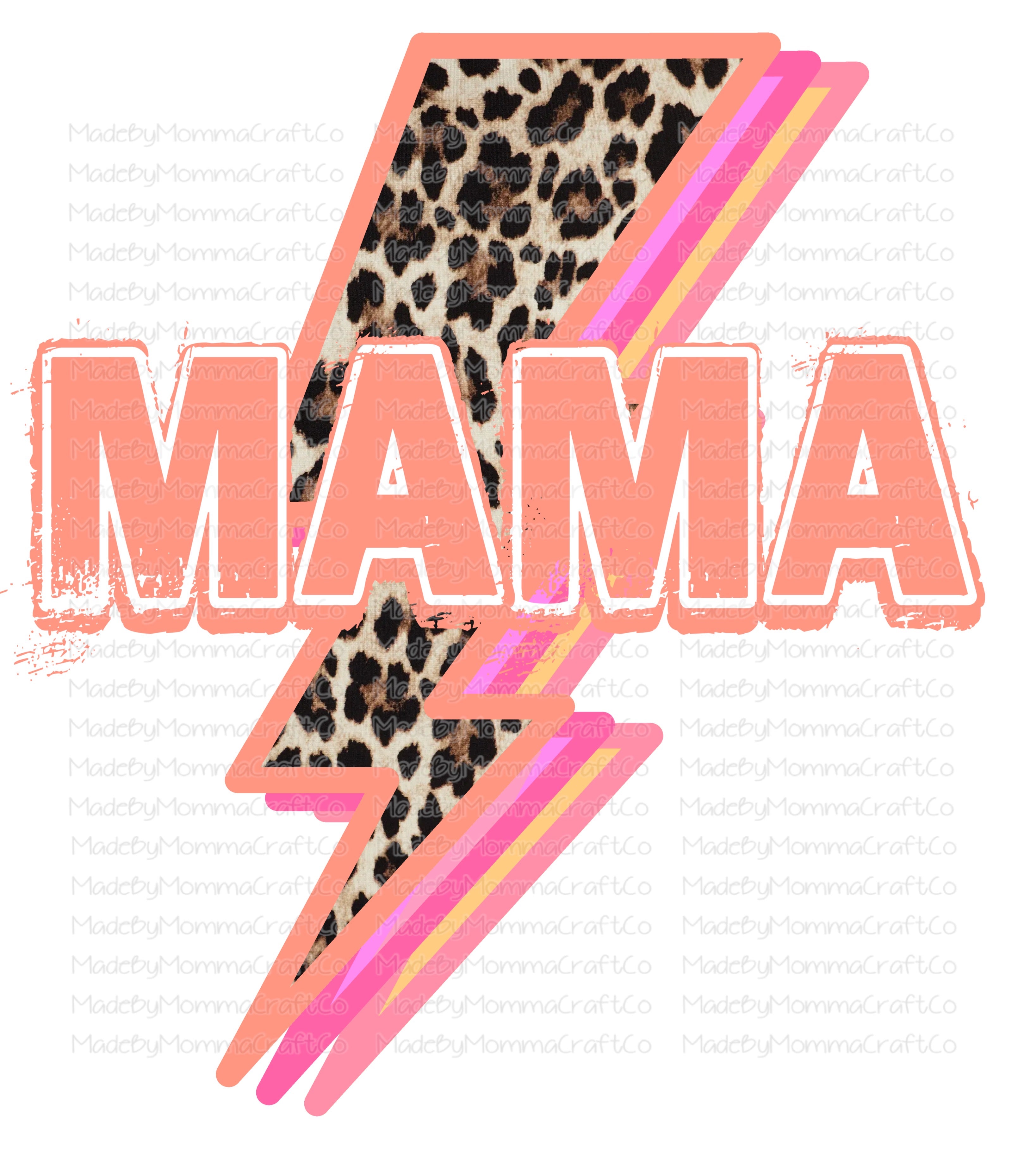 Mama Lightning Coral Pink - Cheat Clear Waterslide™ or White Cast Sticker