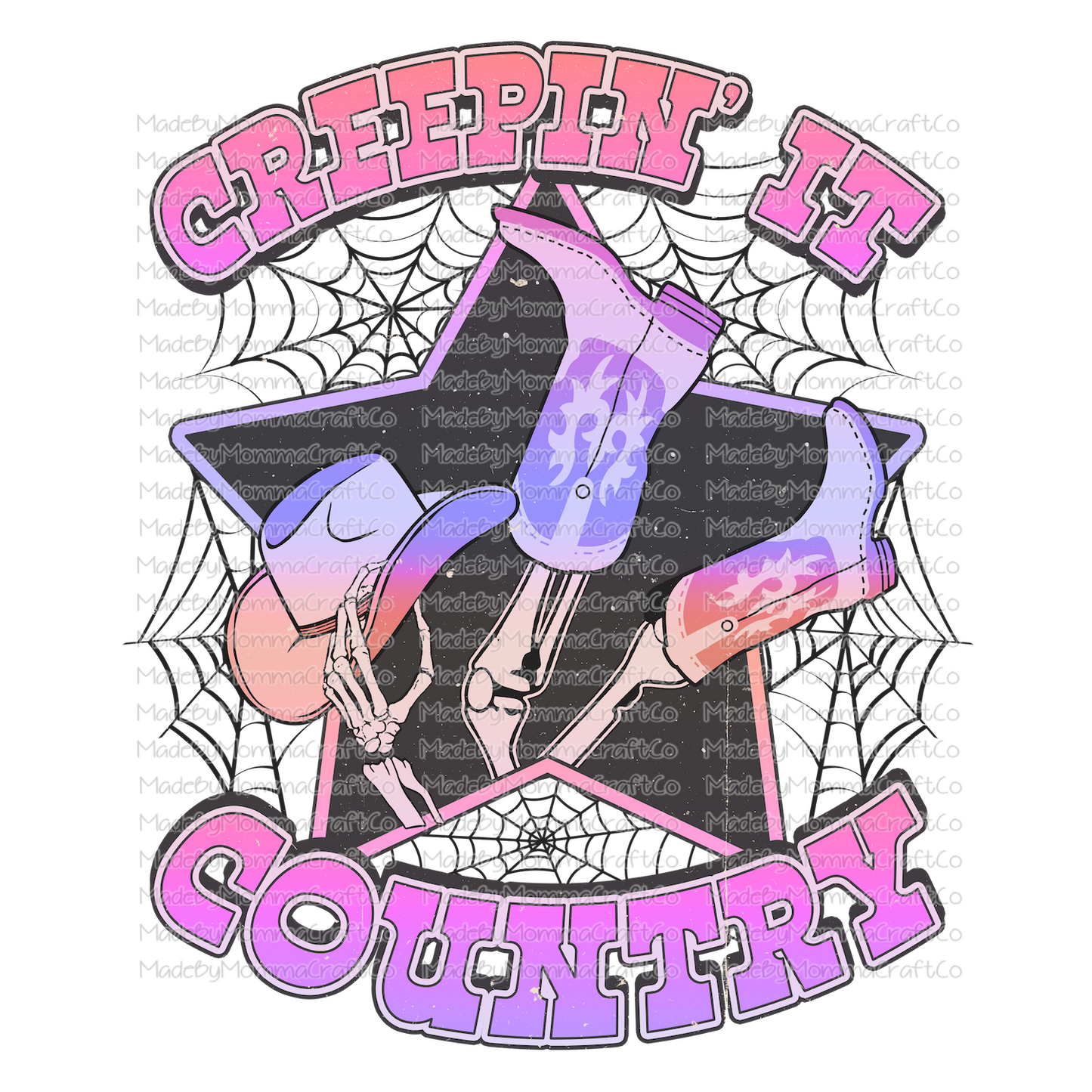 creepin it country pink  -Cheat Clear Waterslide™ or White Cast Sticker