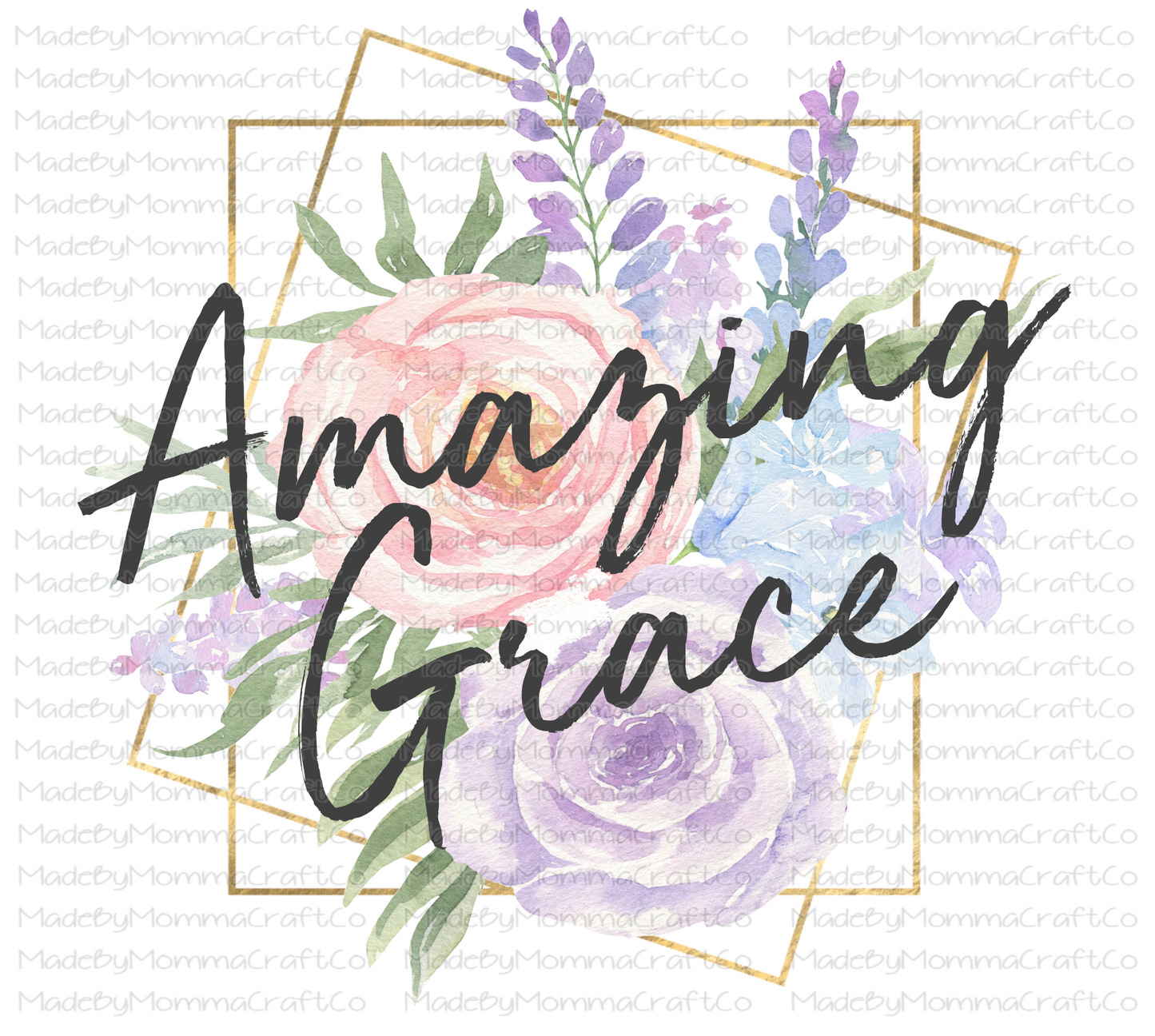 Amazing Grace Christian - Laser printed waterslide decal