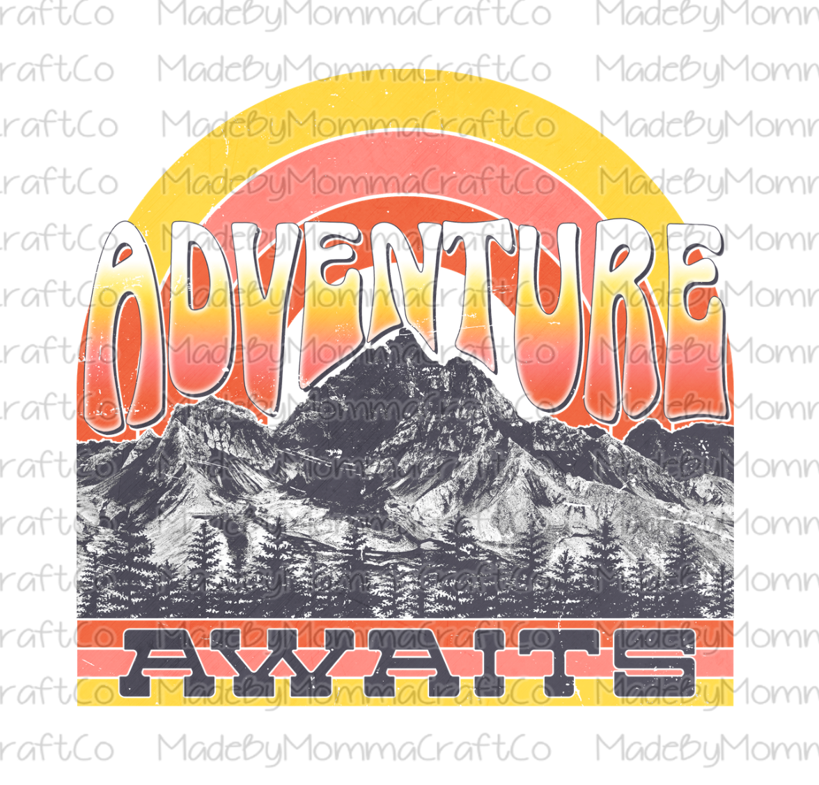 Adventure Awaits Rainbow Mountains Cheat Clear Waterslide™ or White Cast Sticker