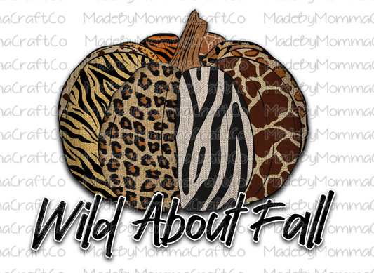 Wild About Fall - Animal Print - Pumpkin - Cheat Clear Waterslide™ or White Cast Sticker