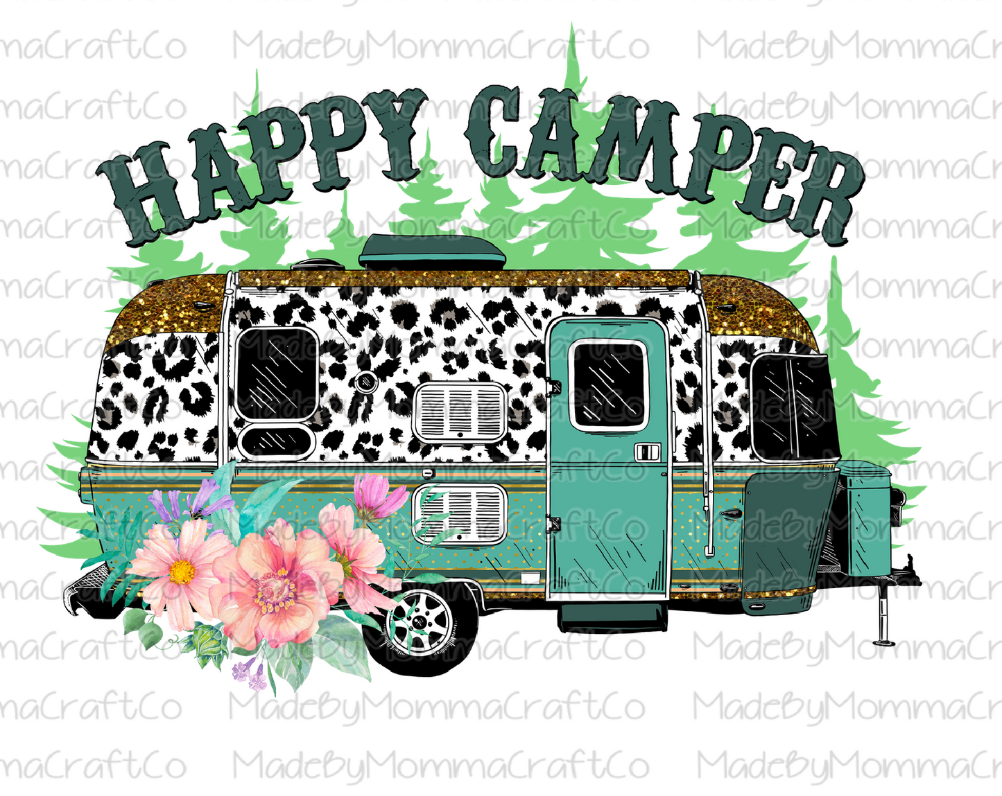 Happy Camper Cheat Clear Waterslide™ or White Cast Sticker