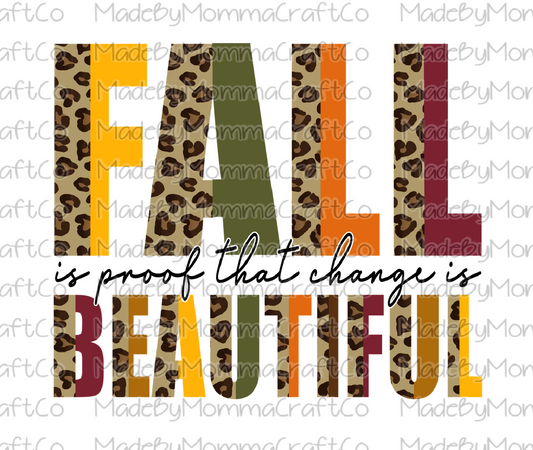 Fall Beautiful Half Leopard Cheat Clear Waterslide™ or White Cast Sticker