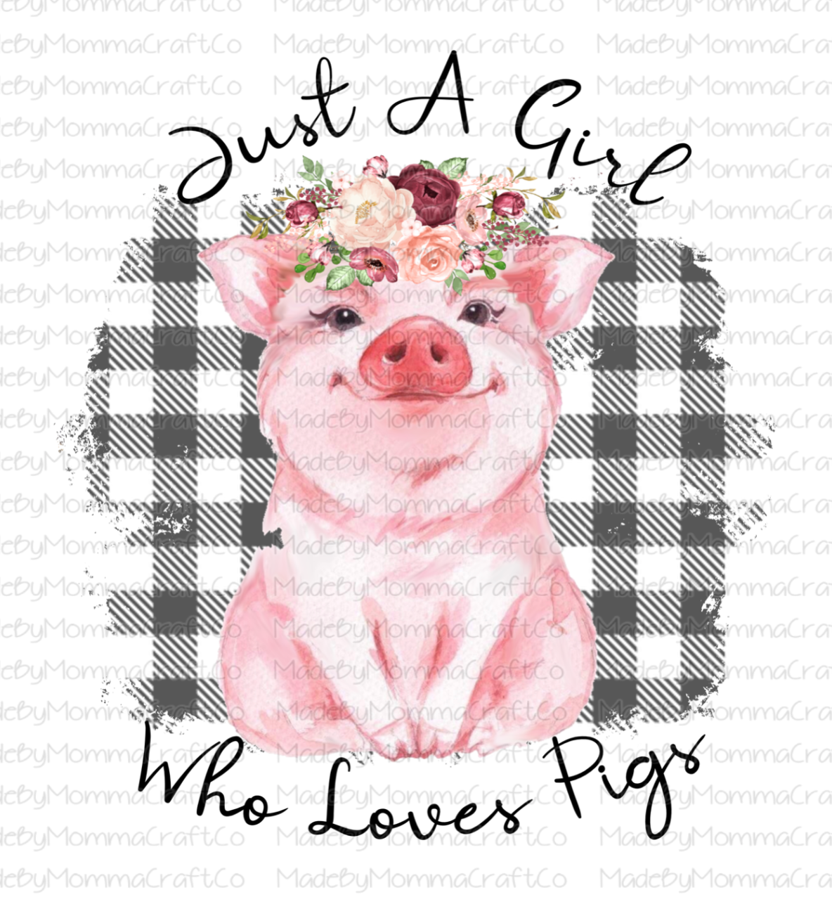Girl who loves pigs - Cheat Clear Waterslide™ or White Cast Sticker