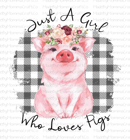 Girl who loves pigs - Cheat Clear Waterslide™ or White Cast Sticker