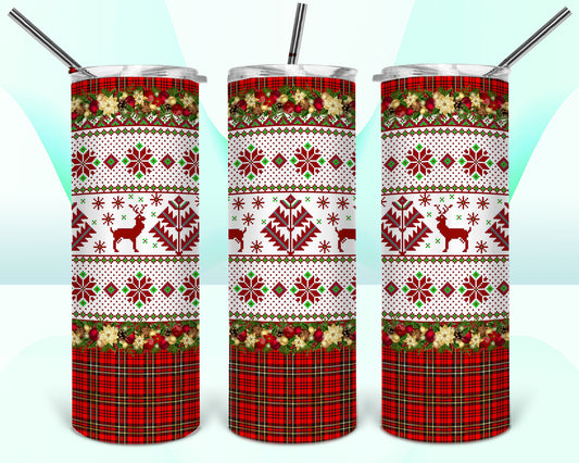 Christmas Wrapping Paper Sublimation Tumbler Wrap - Or Clear Waterslide Wrap