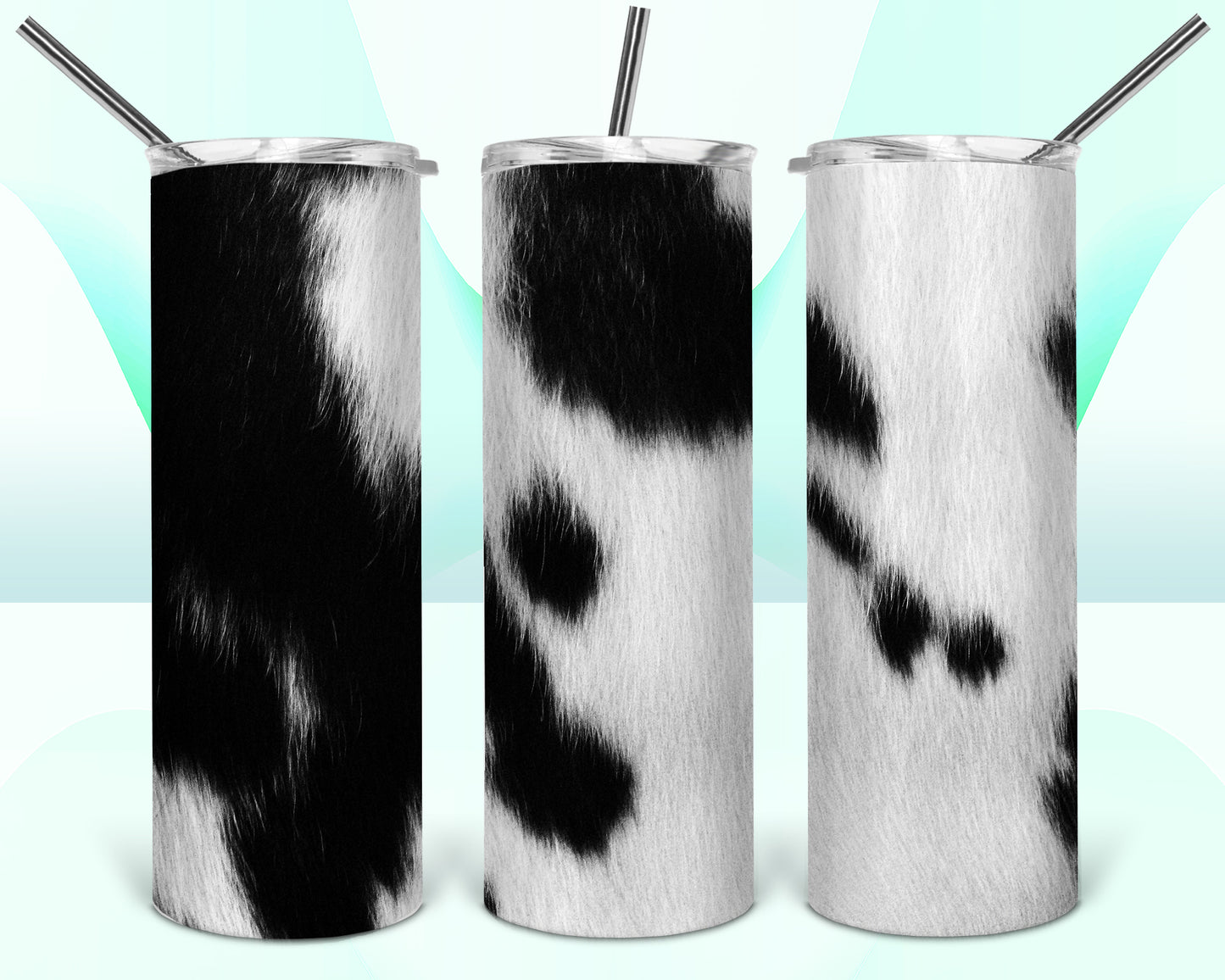 Cowhide Sublimation Tumbler Wrap - Or Clear Waterslide Wrap