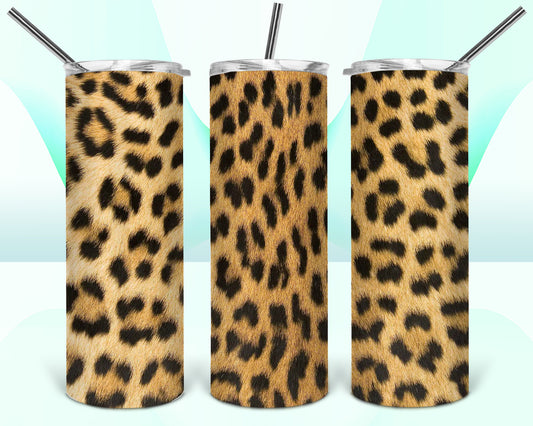 Leopard Sublimation Tumbler Wrap - Or Clear Waterslide Wrap