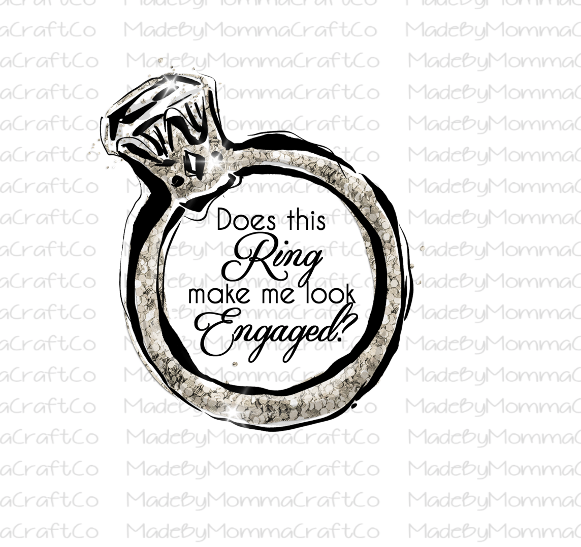 Ring Make Me Look Engaged Silver - Cheat Clear Waterslide™ or White Cast Sticker