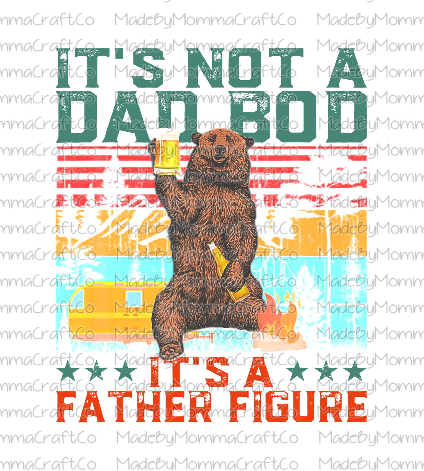 It&#39;s Not A Dad Bod It&#39;s A Father Figure - Cheat Clear Waterslide™ or White Cast Sticker