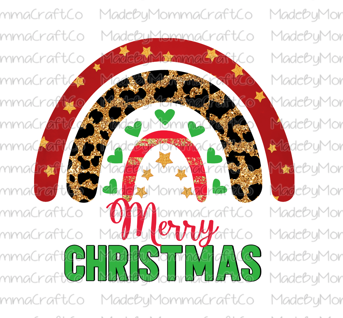 Merry Christmas - Rainbow - Cheat Clear Waterslide™ or White Cast Sticker