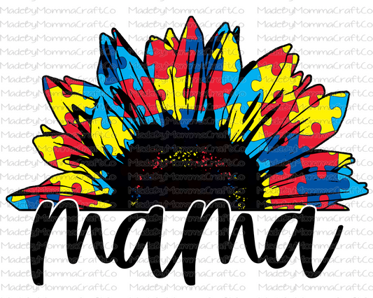 Mama Mini Set Autism Sunflower  - Cheat Clear Waterslide™ or White Cast Sticker