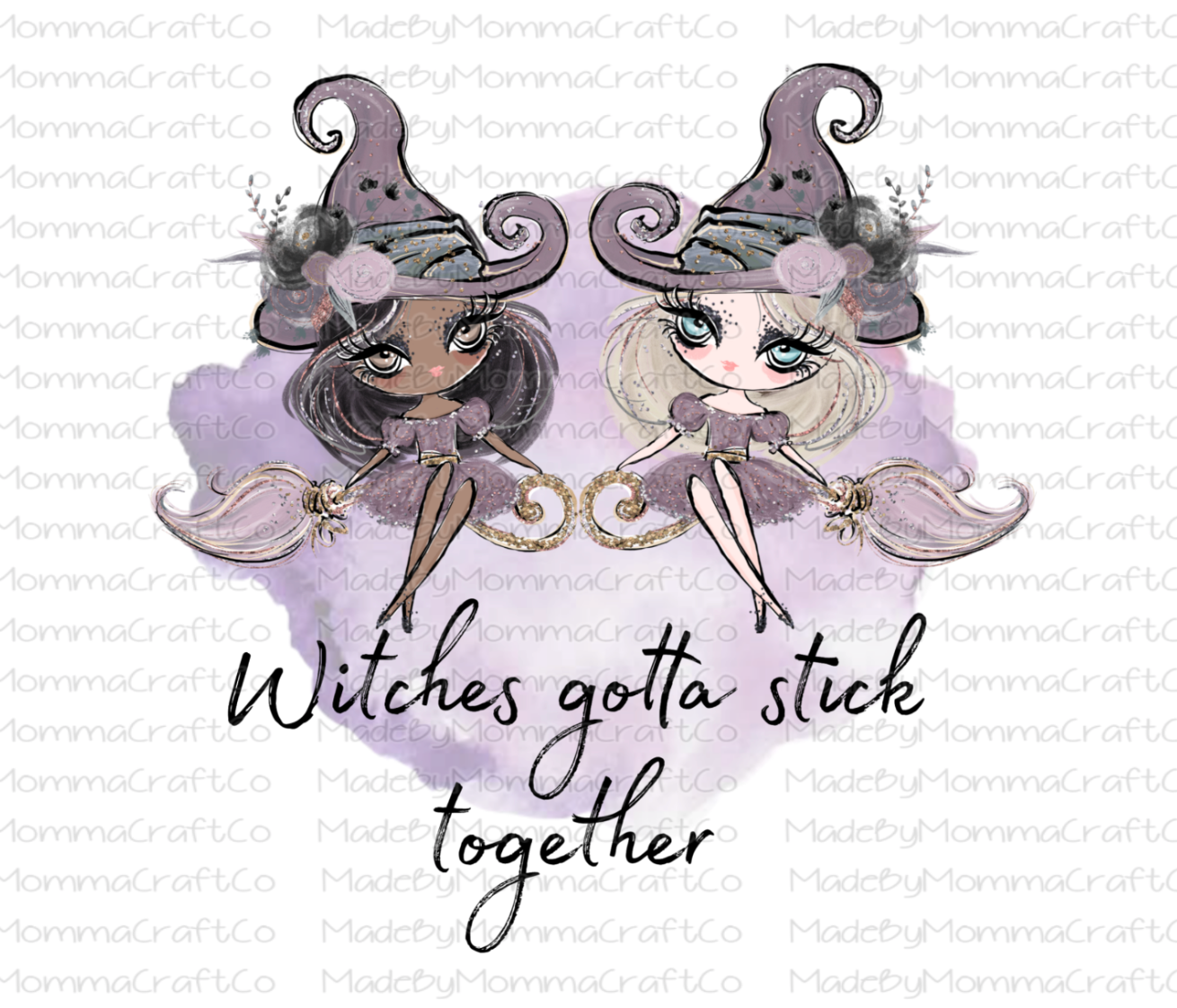 Witches gotta stick together-Cheat Clear Waterslide™ or White Cast Sticker