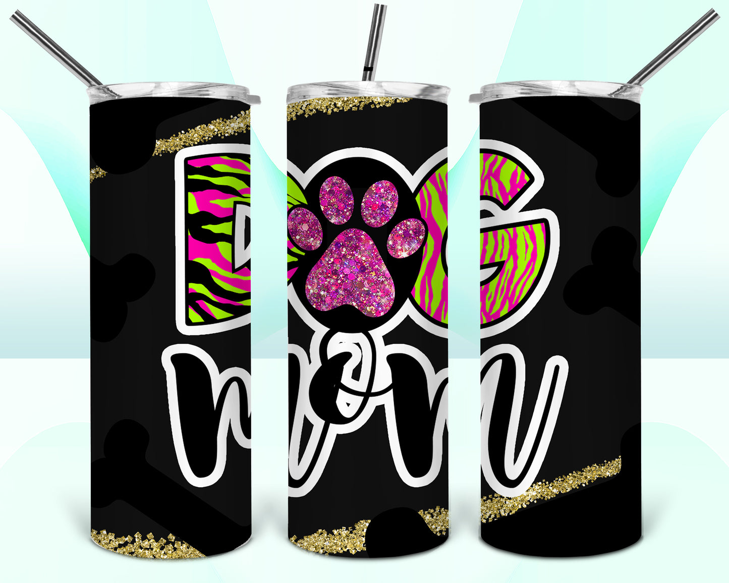 Dog Mom Sublimation Tumbler Wrap - Or Clear Waterslide Wrap