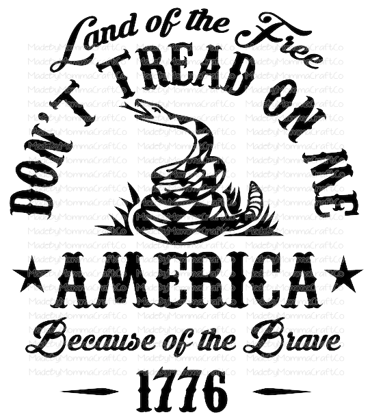 Don&#39;t Tread On Me 2A - Cheat Clear Waterslide™ or White Cast Sticker