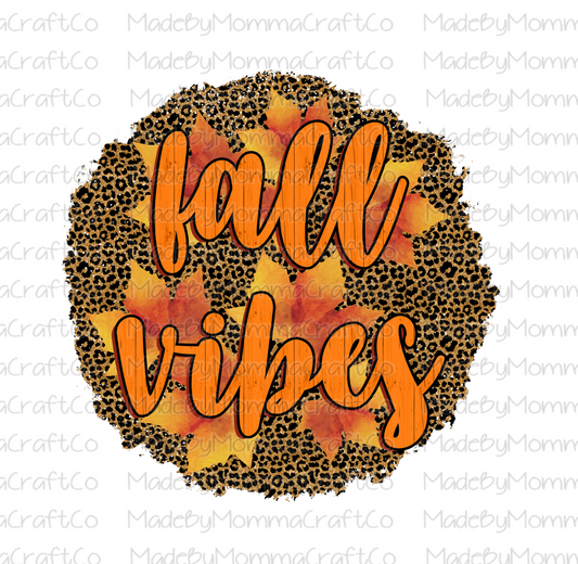 Fall Vibes - Leopard - Cheat Clear Waterslide™ or White Cast Sticker