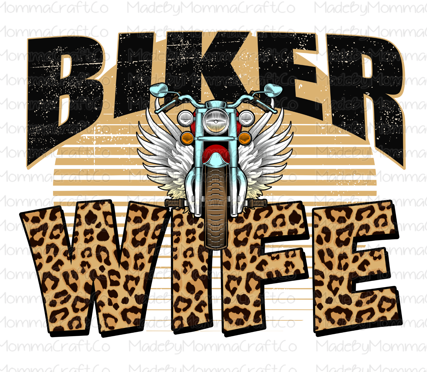 Biker Wife - Cheat Clear Waterslide™ or White Cast Sticker