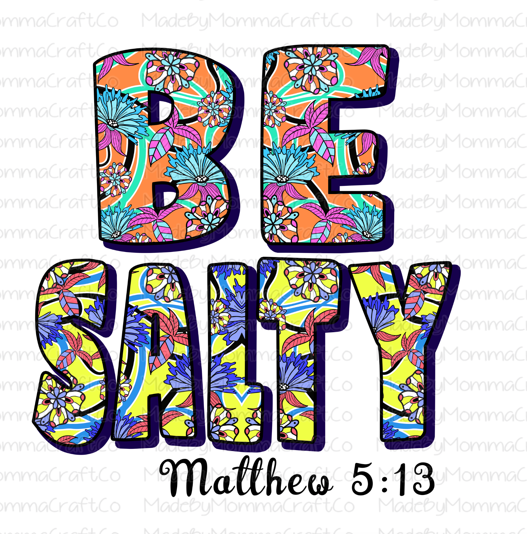 Be Salty Matthew 5:13 - Cheat Clear Waterslide™ or White Cast Sticker