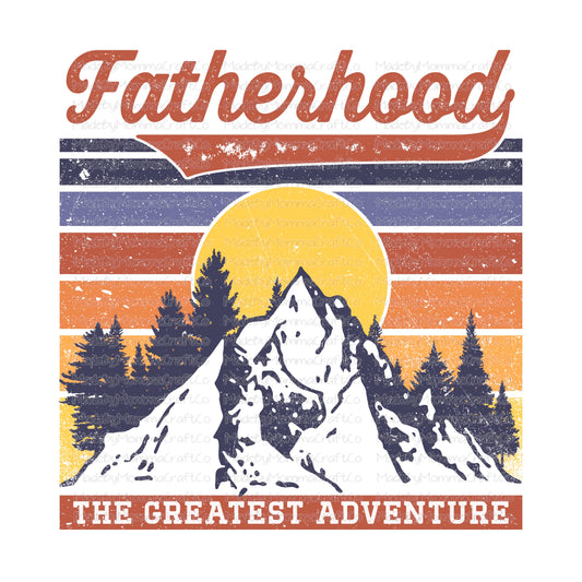 Fatherhood The Greatest Adventure Vintage - Cheat Clear Waterslide™ or White Cast Sticker