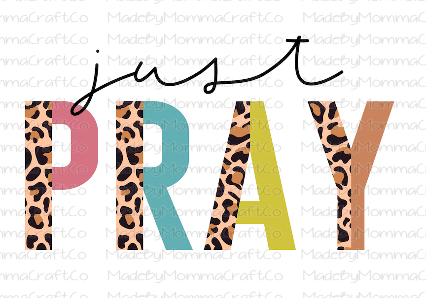 Just Pray Half Leopard - Cheat Clear Waterslide™ or White Cast Sticker