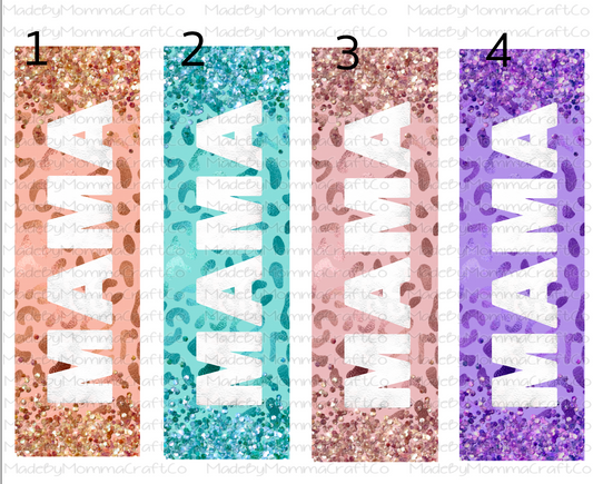 Pastel Leopard MAMA Pen Wraps - Printed Waterslide or Digital Download