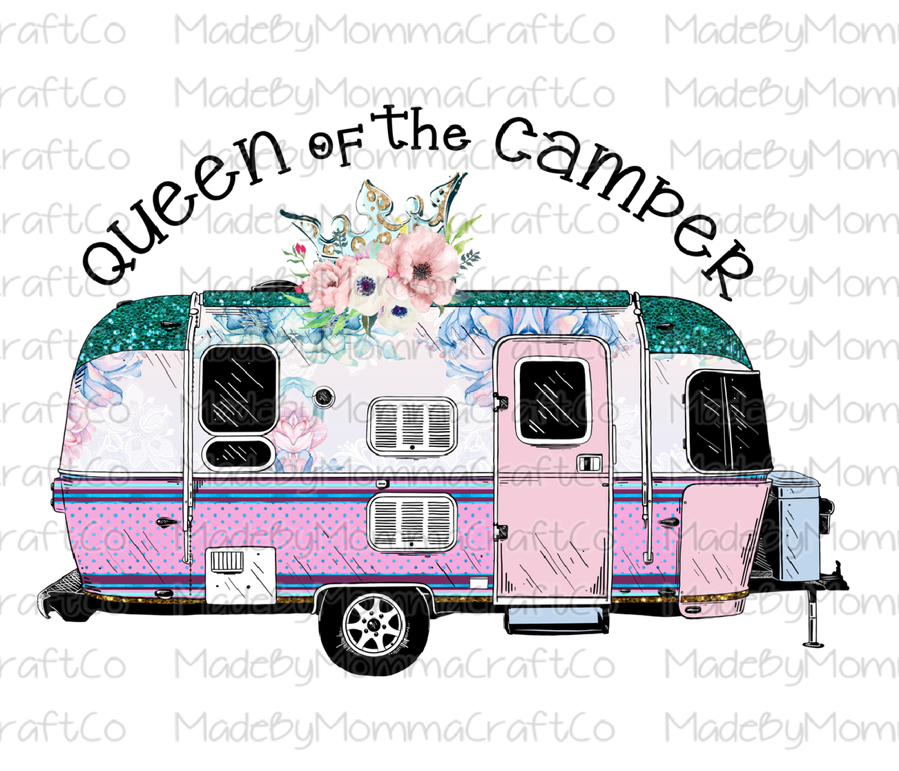 Queen Of The Camper Cheat Clear Waterslide™ or White Cast Sticker