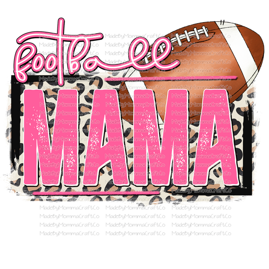 Football Mama Pink - Cheat Clear Waterslide™ or White Cast Sticker