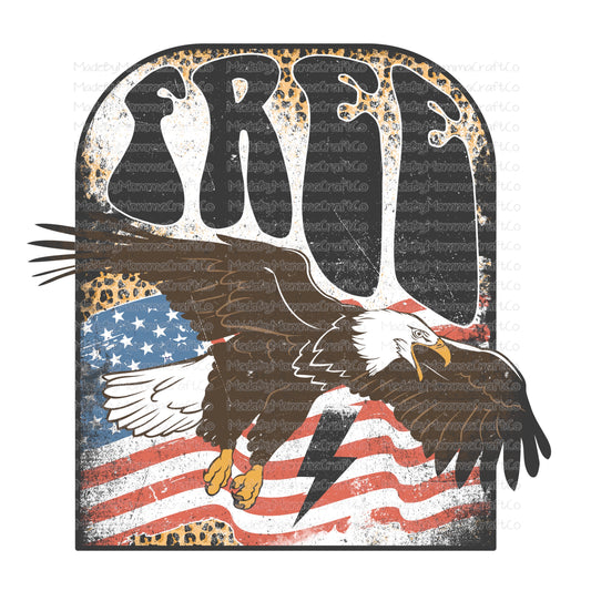 Free Eagle Grunge Leopard July America - Cheat Clear Waterslide™ or White Cast Sticker