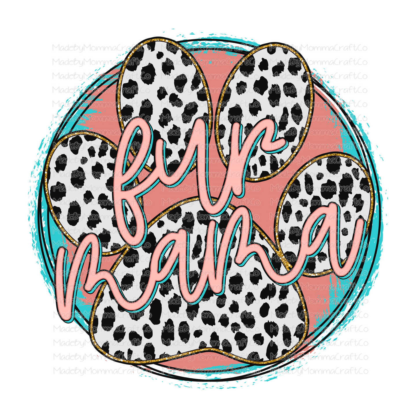 Fur Mama - White Leopard - Cheat Clear Waterslide™ or White Cast Sticker