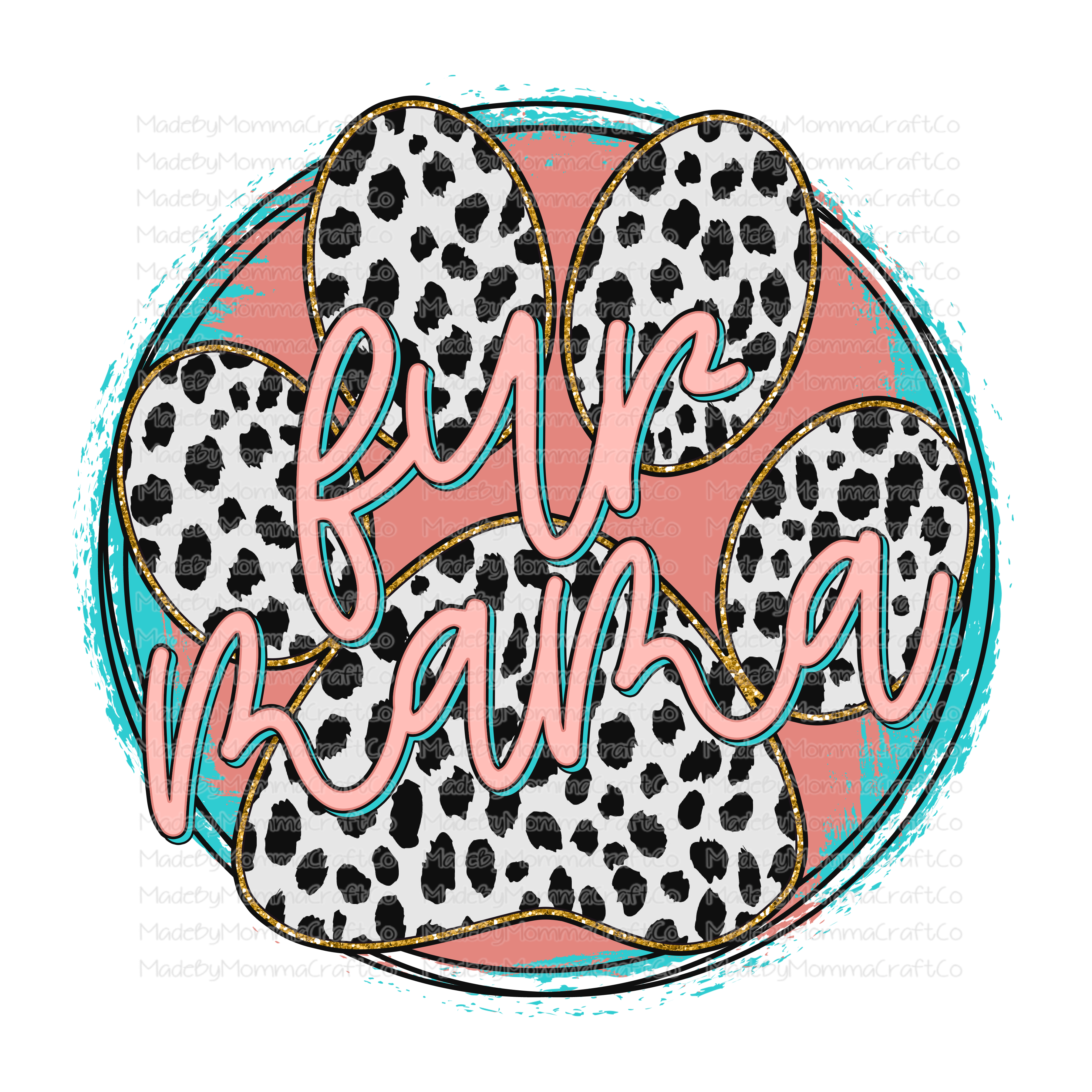 Fur Mama - White Leopard - Cheat Clear Waterslide™ or White Cast Sticker