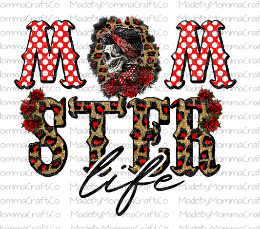 Monster Life Skull Halloween Cheat Clear Waterslide™ or White Cast Sticker