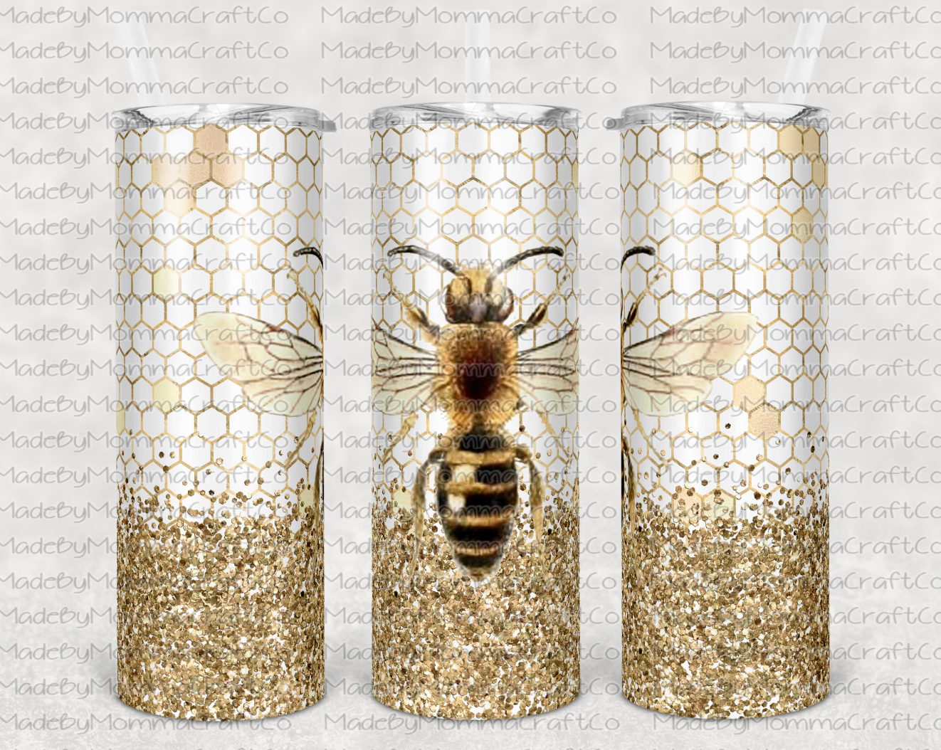 Bee Hive Sublimation Tumbler Wrap - Or Clear Waterslide Wrap