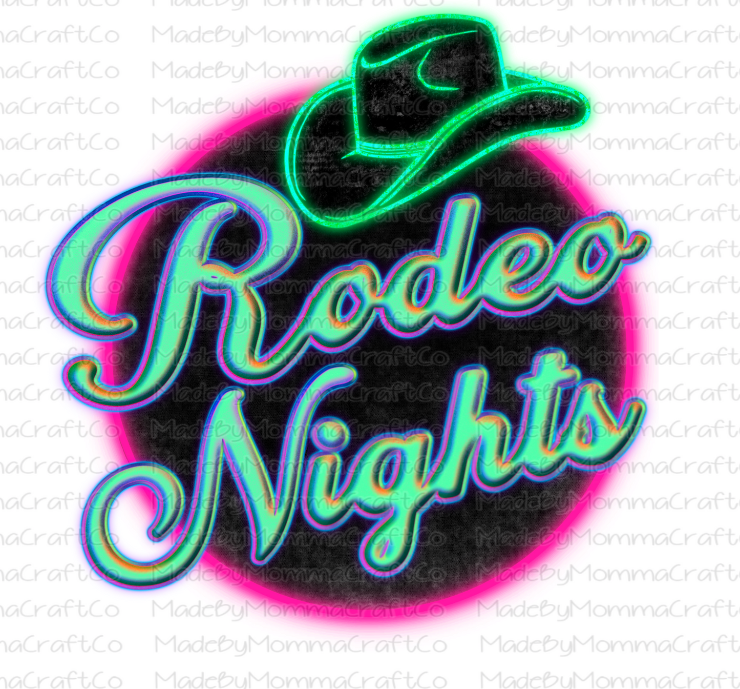 Retro Rodeo Nights Neon - Cheat Clear Waterslide™ or White Cast Sticker