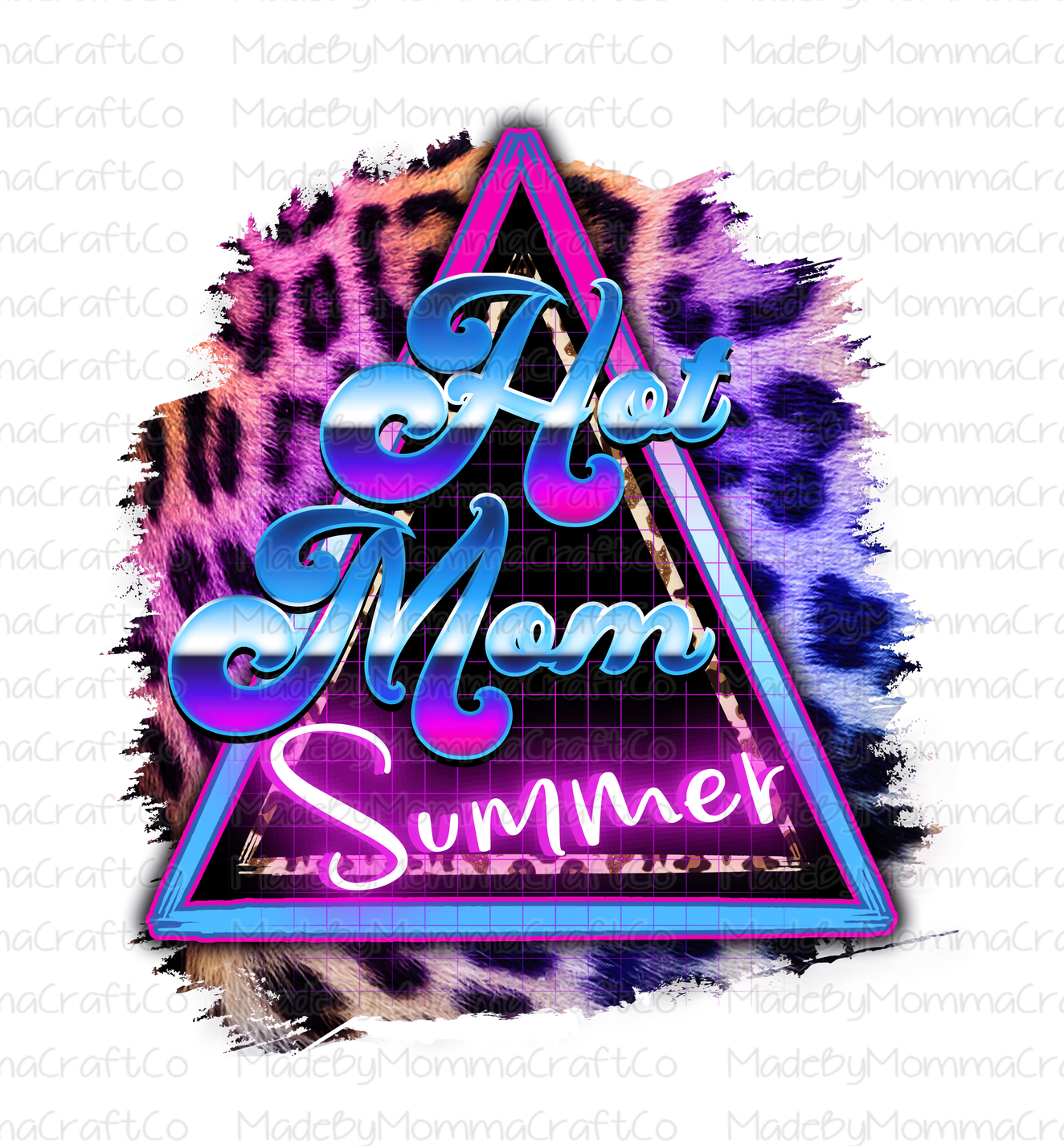 Hot Mom Summer Leopard Retro - Cheat Clear Waterslide™ or White Cast Sticker