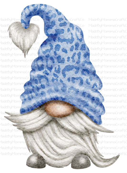 Gnome Leopard Blue - Cheat Clear Waterslide™ or White Cast Sticker