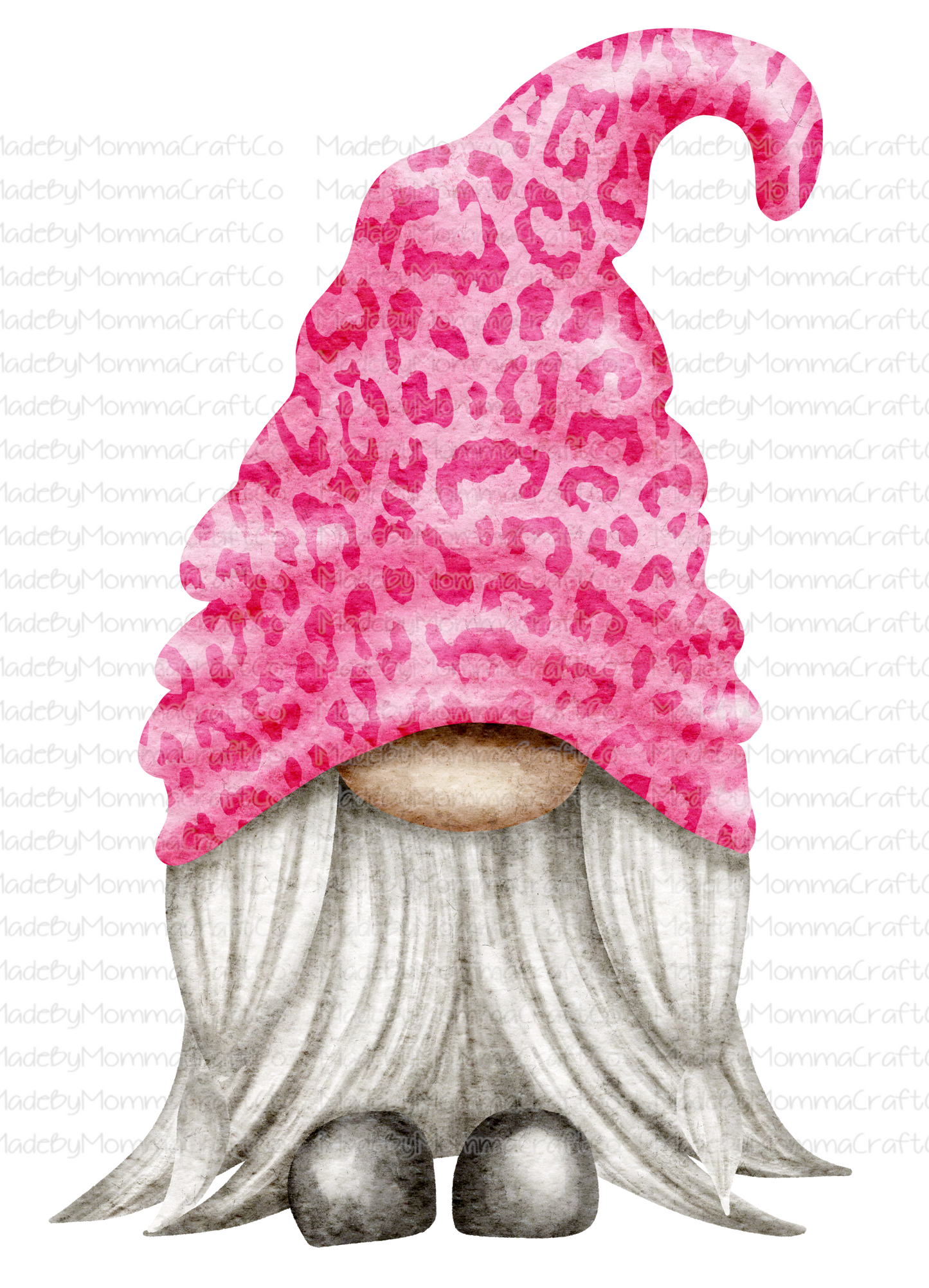 Gnome Leopard Pink - Cheat Clear Waterslide™ or White Cast Sticker