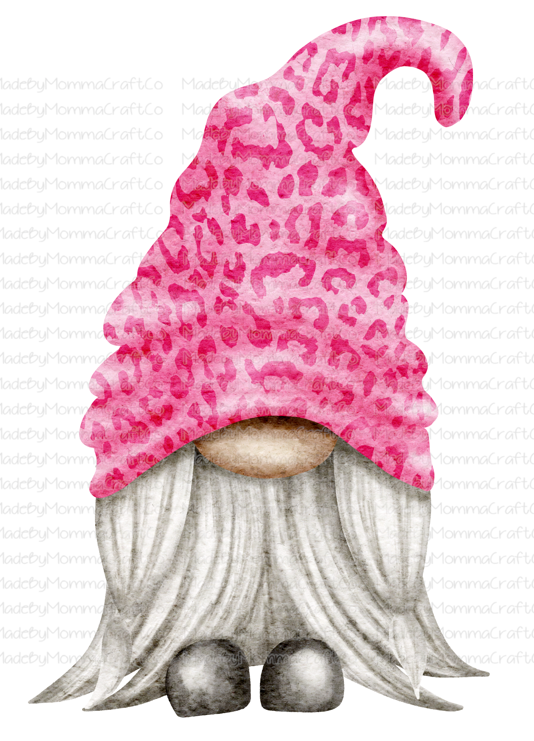 Gnome Leopard Pink - Cheat Clear Waterslide™ or White Cast Sticker