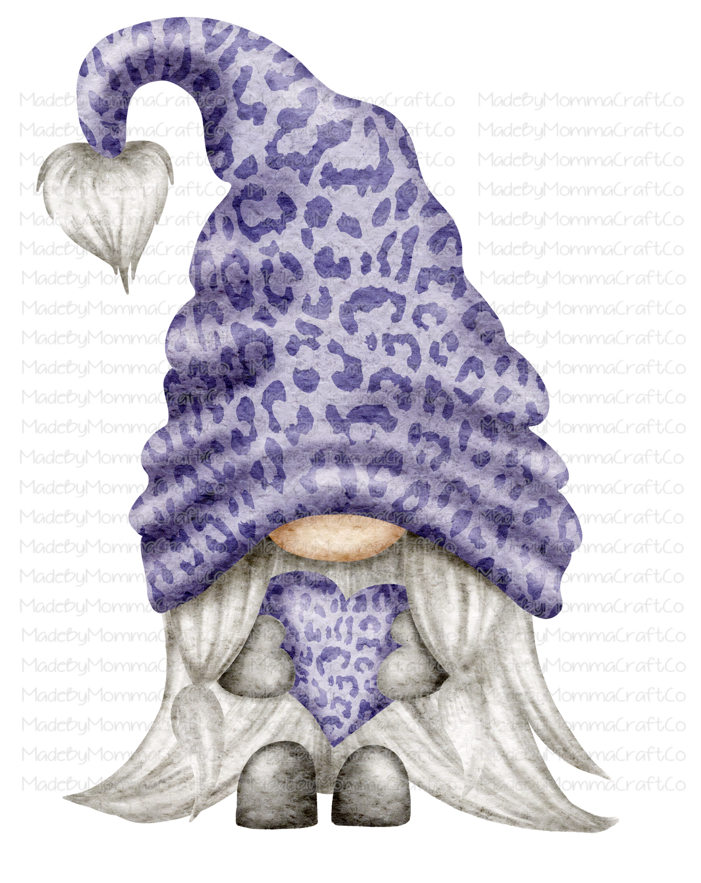 Gnome Leopard Purple - Cheat Clear Waterslide™ or White Cast Sticker