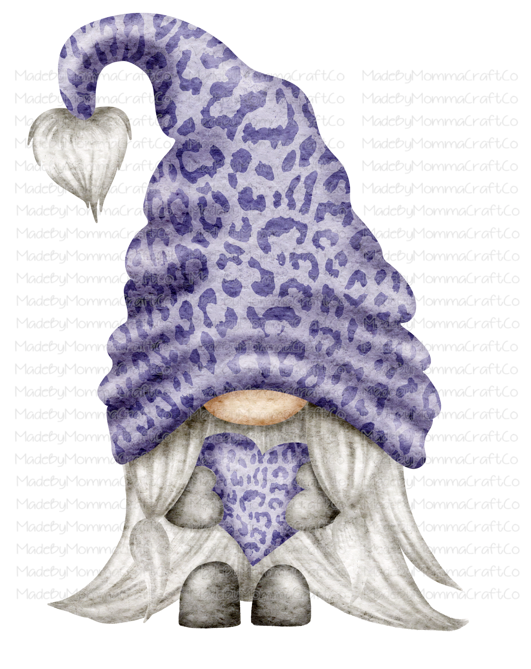 Gnome Leopard Purple - Cheat Clear Waterslide™ or White Cast Sticker