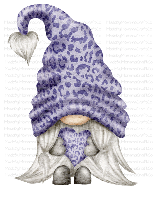 Gnome Leopard Purple - Cheat Clear Waterslide™ or White Cast Sticker