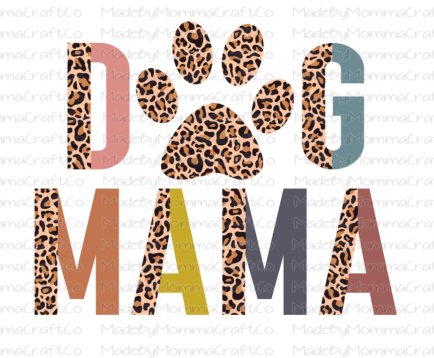 Dog Mama Half Leopard - Cheat Clear Waterslide™ or White Cast Sticker