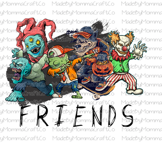 Scary Friends Halloween Cheat Clear Waterslide™ or White Cast Sticker