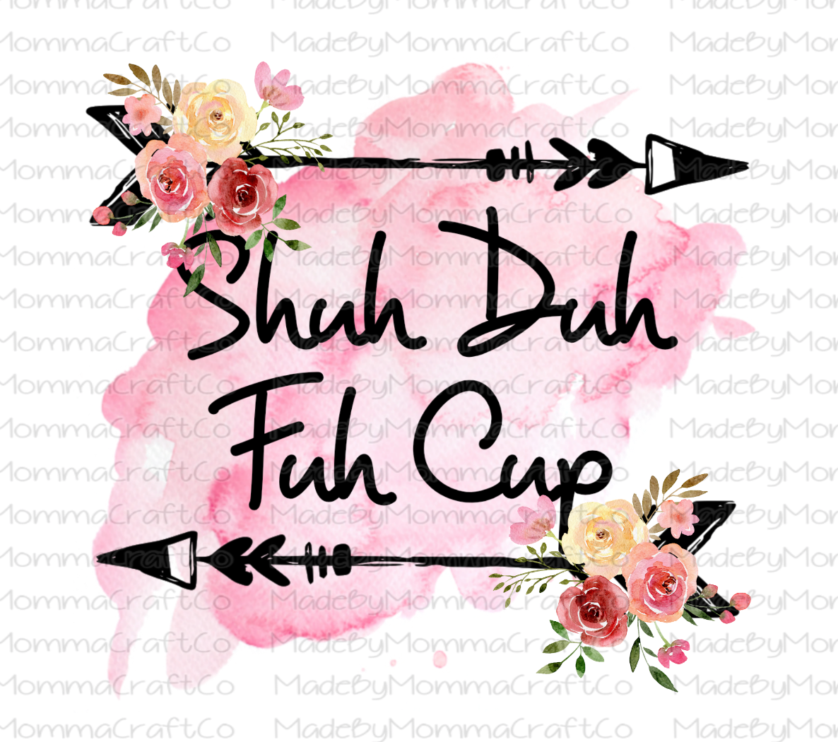 Shuh Duh Fuh Cup -Cheat Clear Waterslide™ or White Cast Sticker