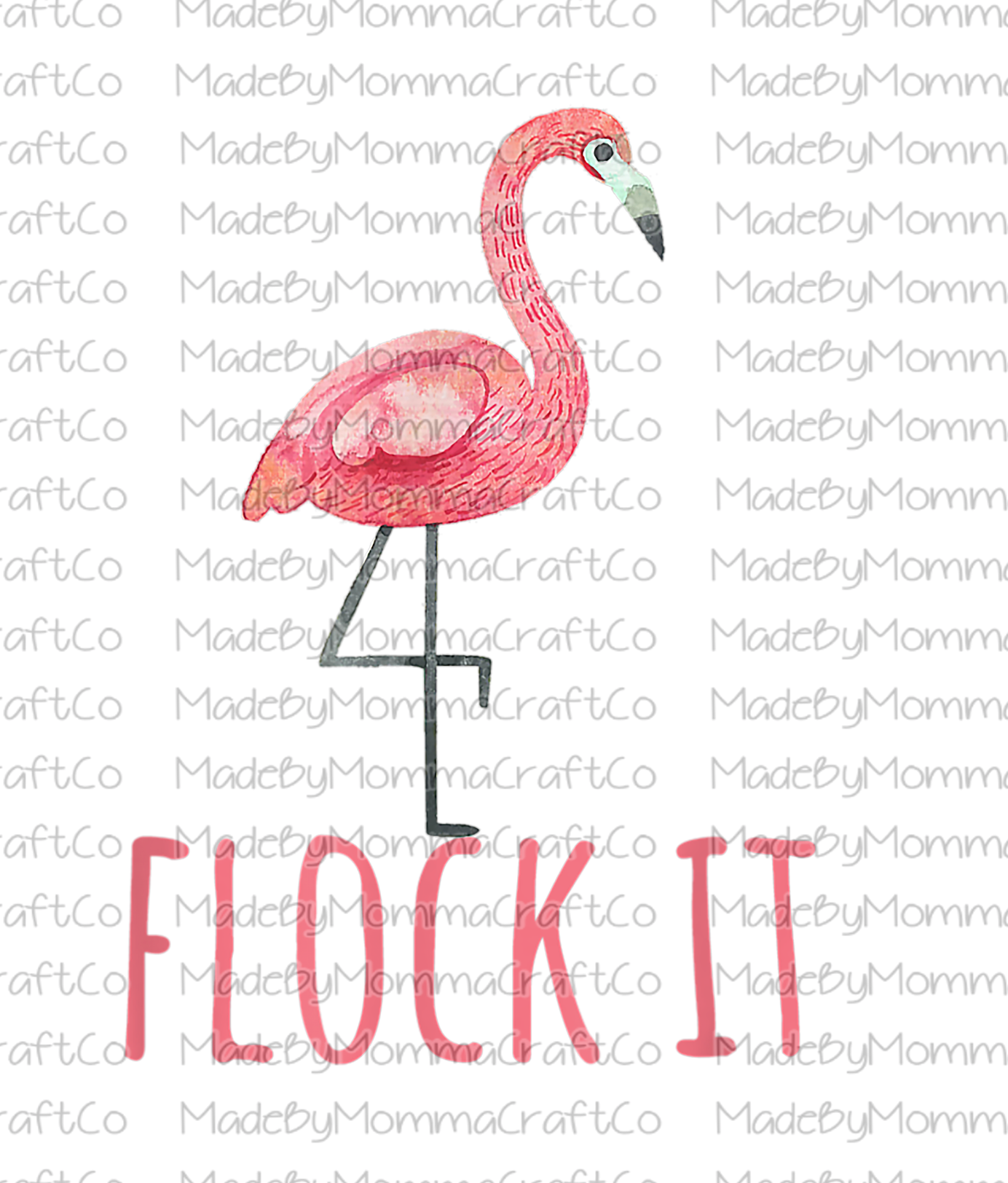 Flock It - Flamingo - Cheat Clear Waterslide™ or White Cast Sticker