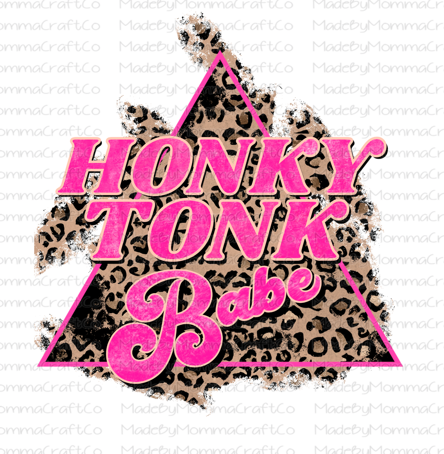 Retro Honky Tonk Babe Leopard - Cheat Clear Waterslide™ or White Cast Sticker