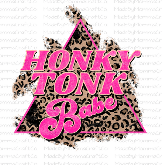 Retro Honky Tonk Babe Leopard - Cheat Clear Waterslide™ or White Cast Sticker