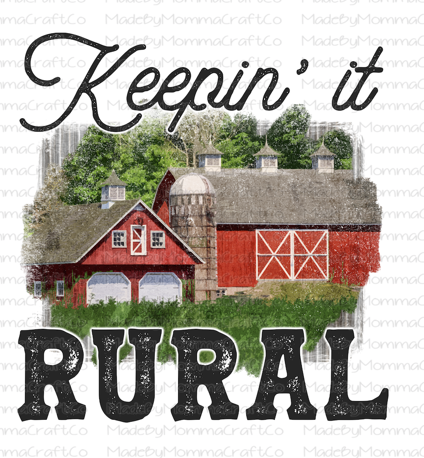 Keeping It Rural Red Barn - Cheat Clear Waterslide™ or White Cast Sticker
