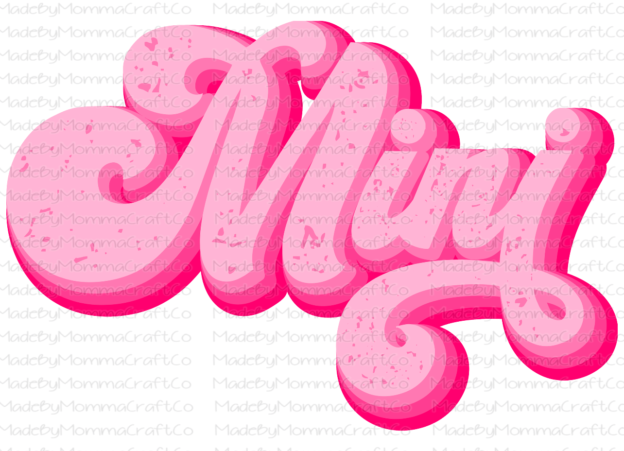 Mama Mini Set Pink  - Cheat Clear Waterslide™ or White Cast Sticker
