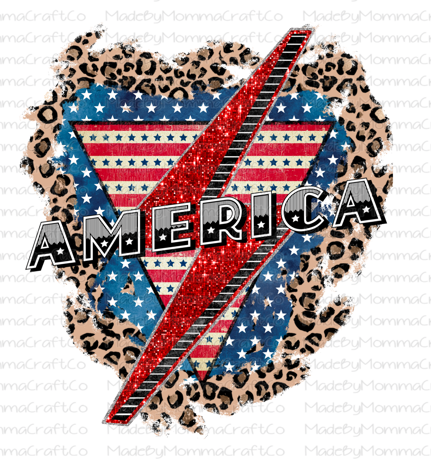 Retro America Lightning Leopard - Cheat Clear Waterslide™ or White Cast Sticker