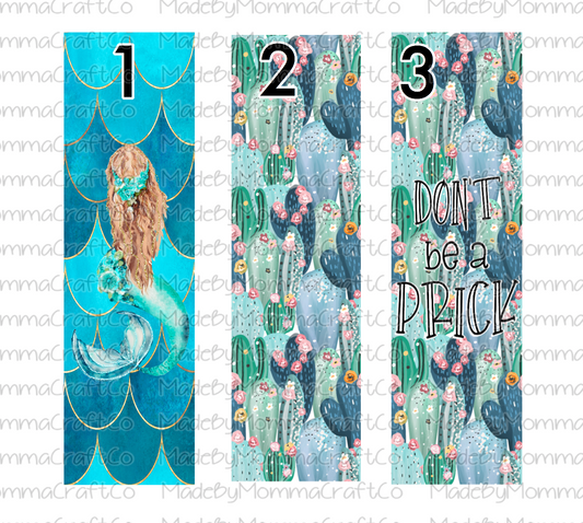 Cactus and Mermaid Scale Pen wraps - Printed Waterslide or Digital Download